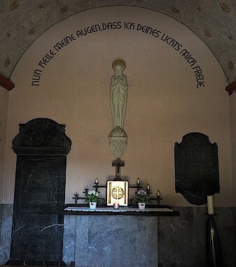 Der Altar in der St. Gertrudis-Kapelle.