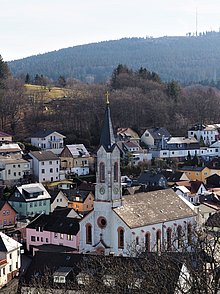 Blick auf St. Georg von der Burg herunter